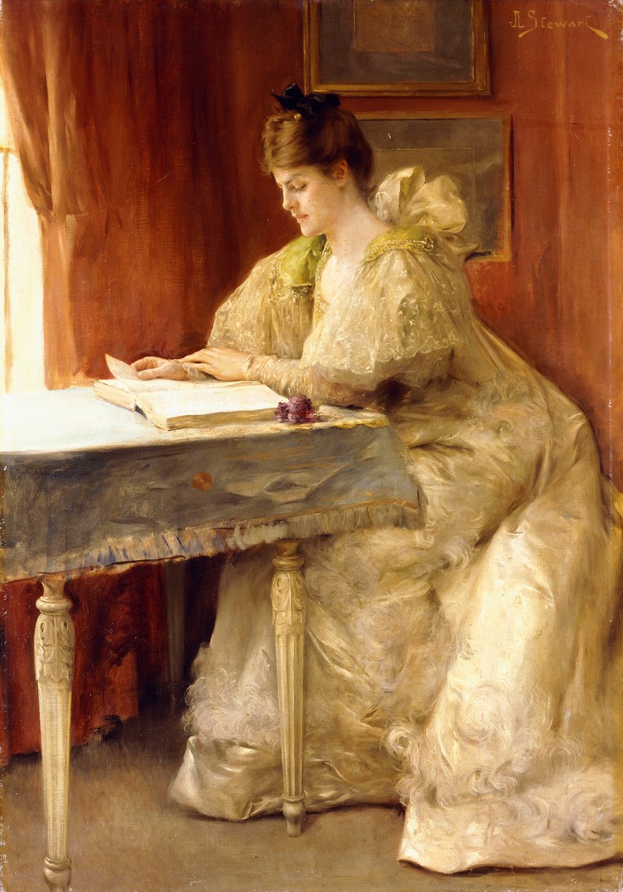 Portrét dámy, od Julius Leblanc Stewart