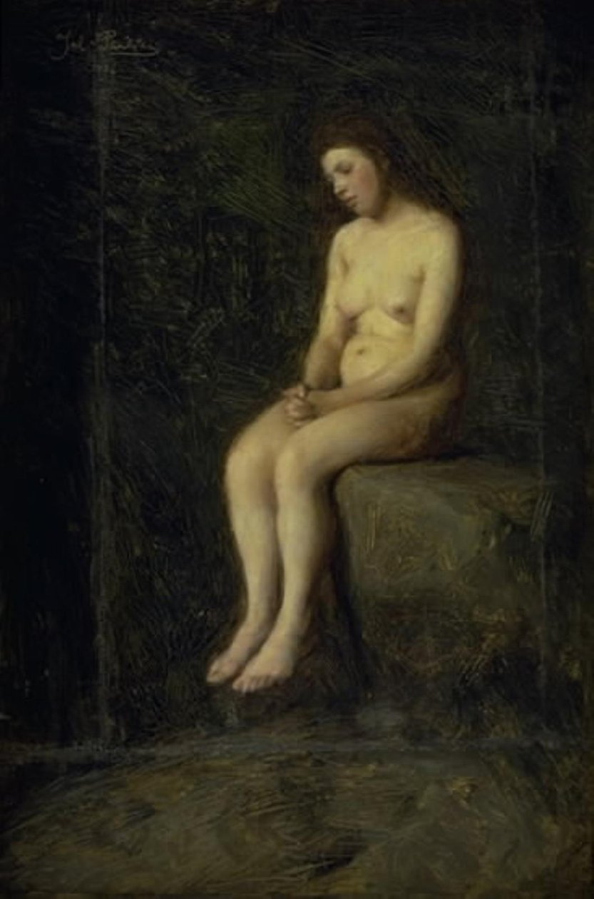 Nymfa. Sedící modelka od Julius Paulsen