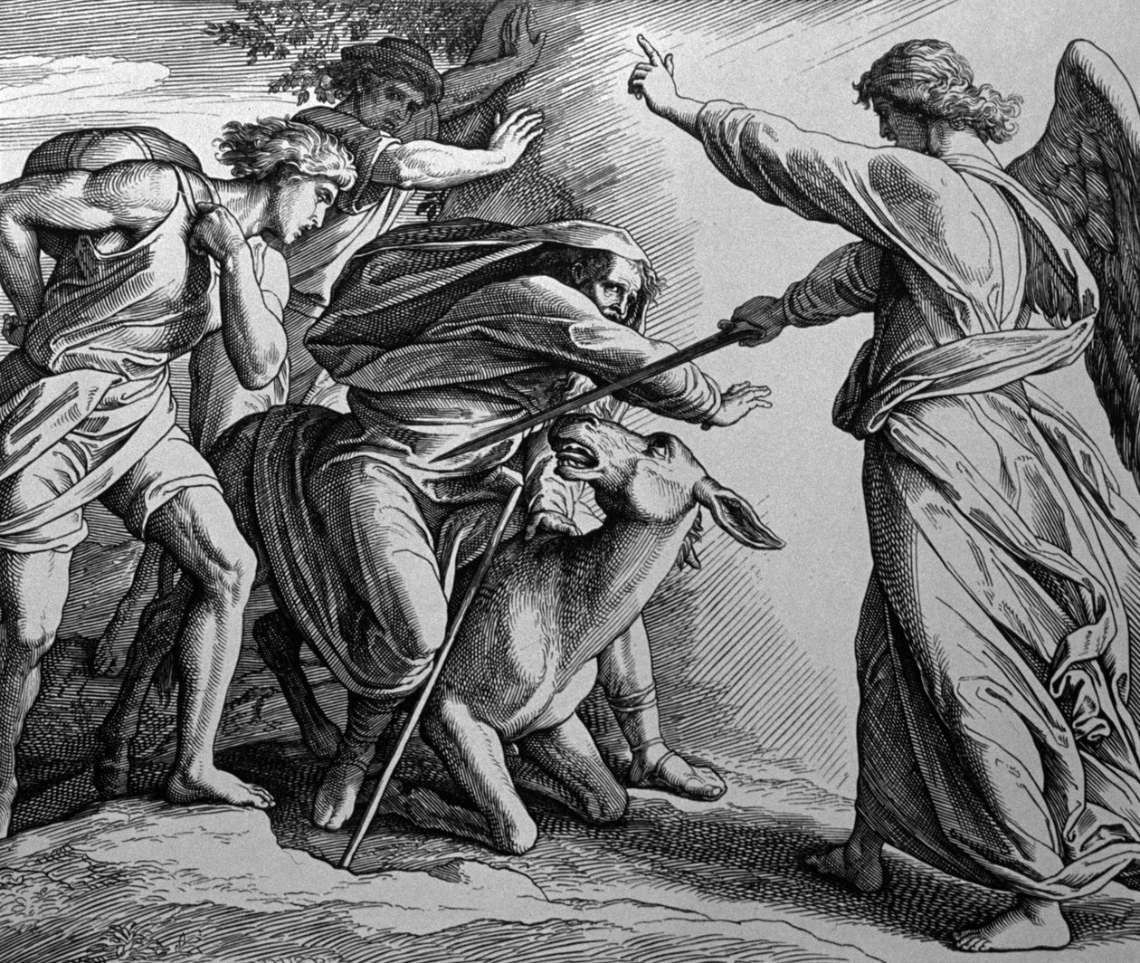 Balám a anděl od Julius Schnorr von Carolsfeld
