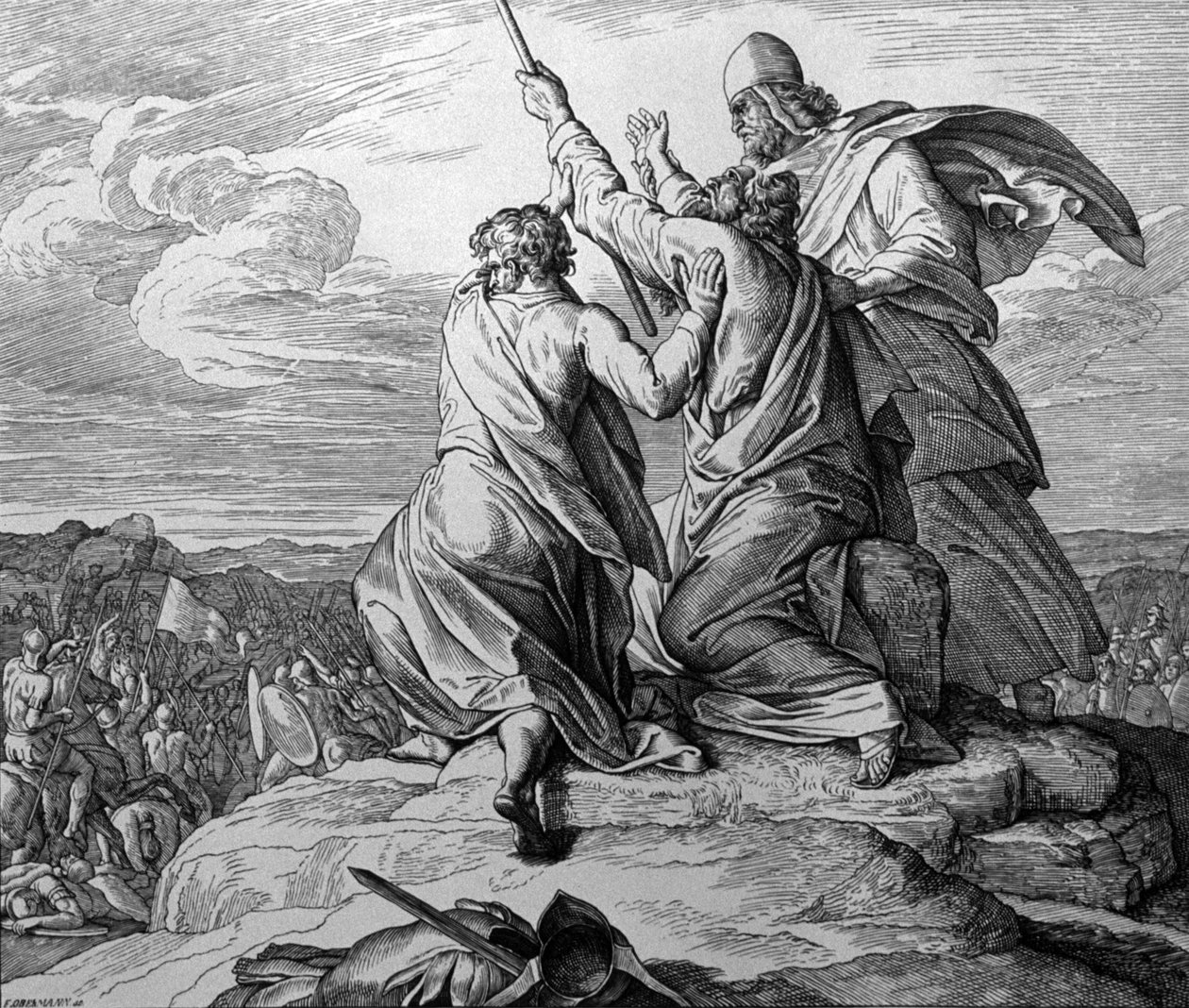 Mojžíšův zázrak od Julius Schnorr von Carolsfeld