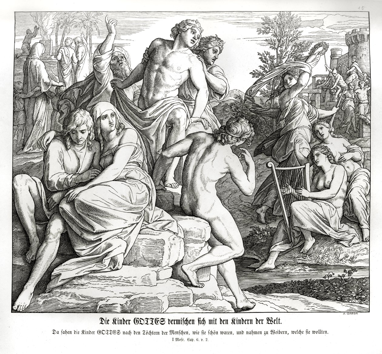 Zmnožení člověka, Genesis od Julius Schnorr von Carolsfeld