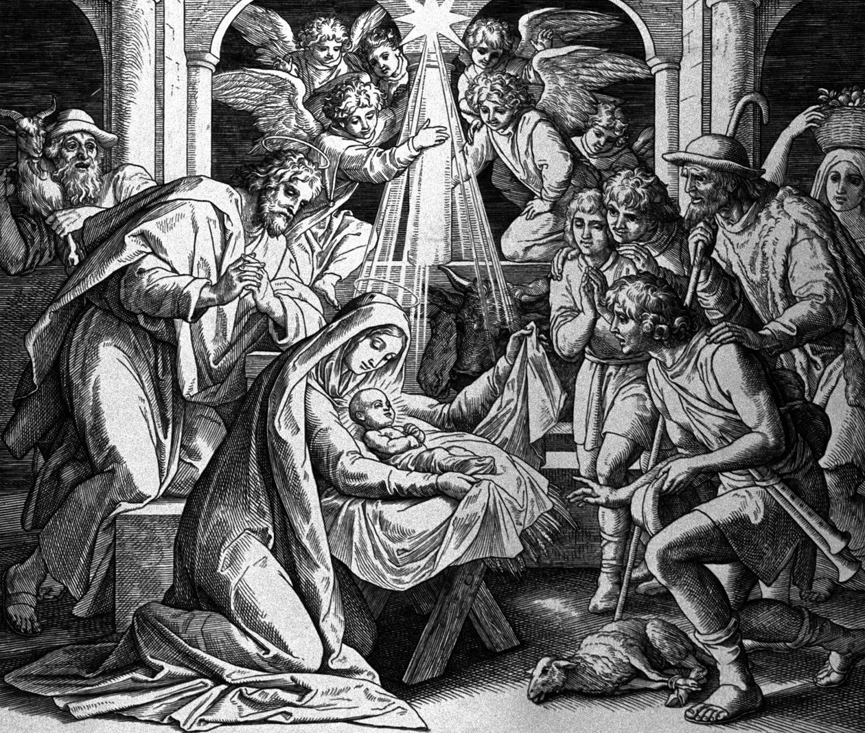 Narození Krista od Julius Schnorr von Carolsfeld