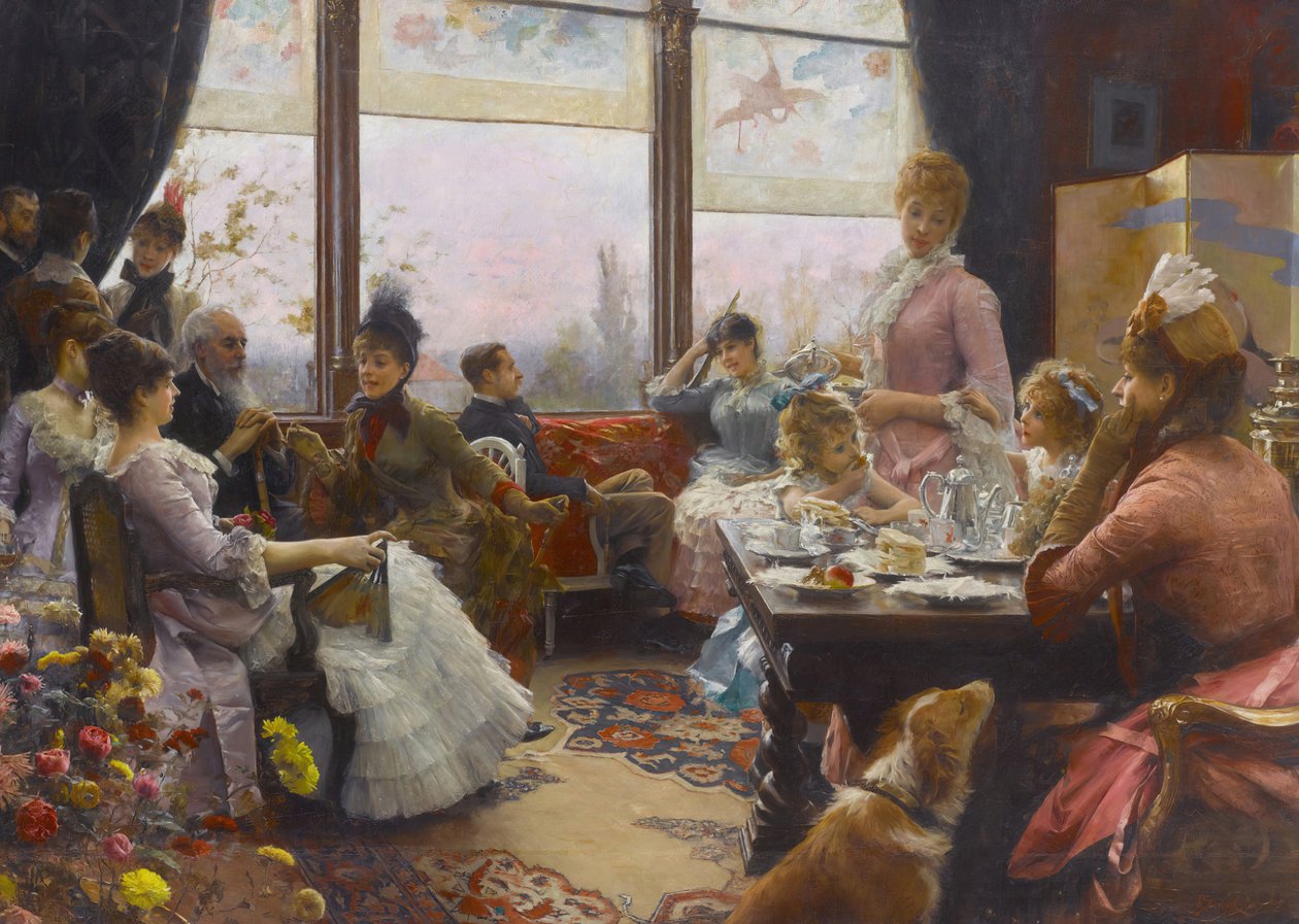 Čaj o páté, 1883-1884. od Julius Stewart