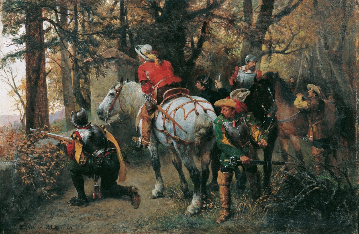 nepřátelský průzkum od Julius von Blaas d. Ä.