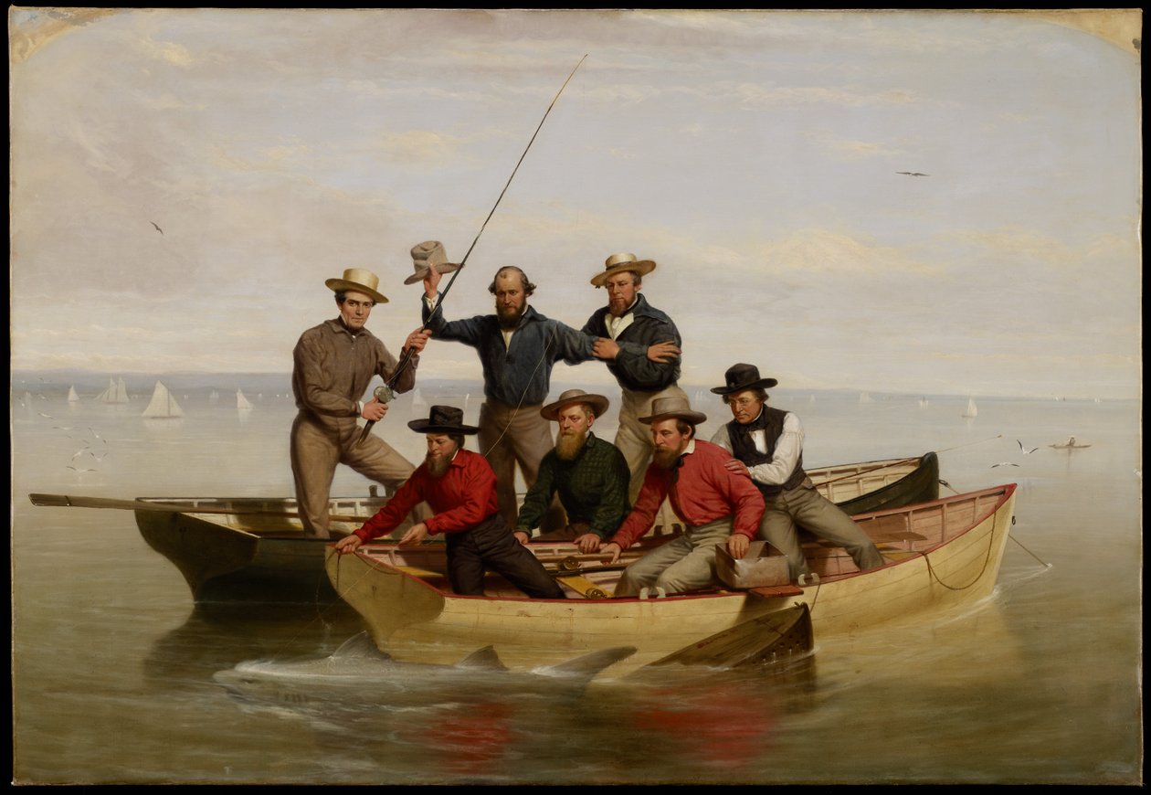 Rybářská párty u Long Islandu, 1860 od Junius Brutus Stearns