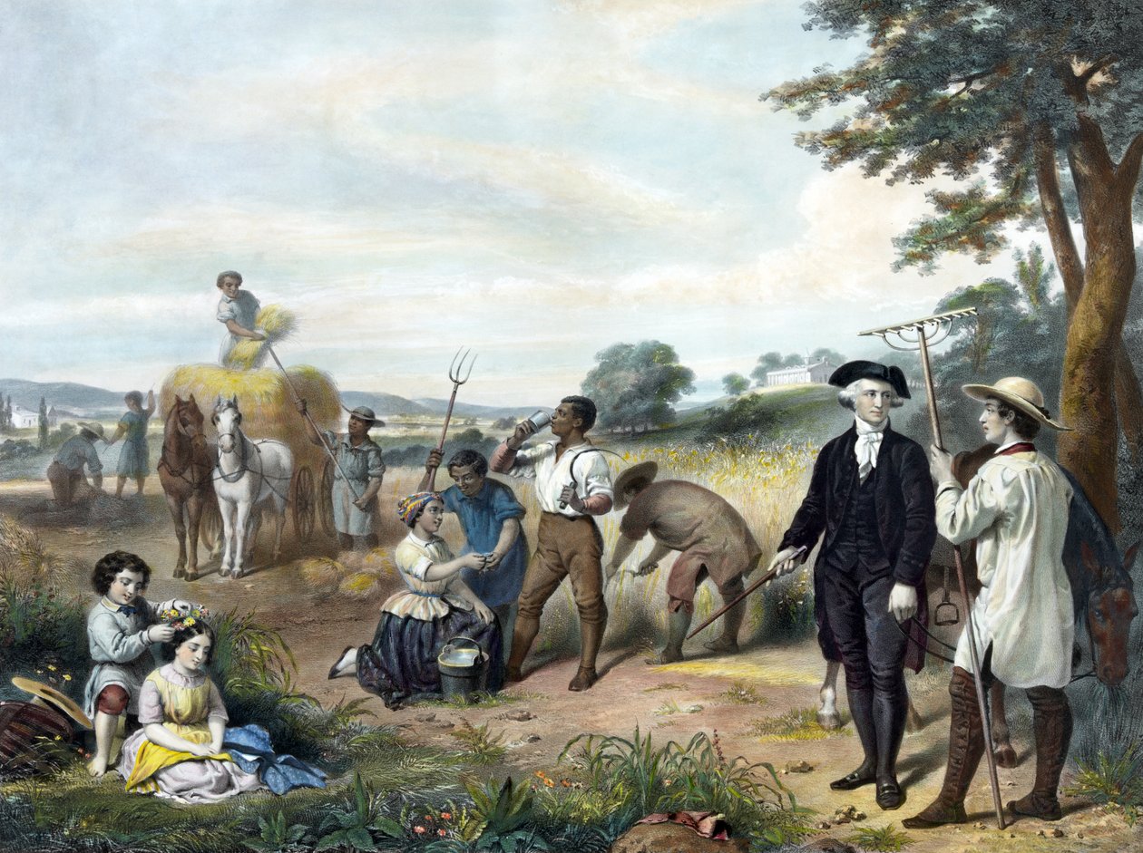 Life of George Washington - The Farmer, pub. 1853 od Junius Brutus Stearns