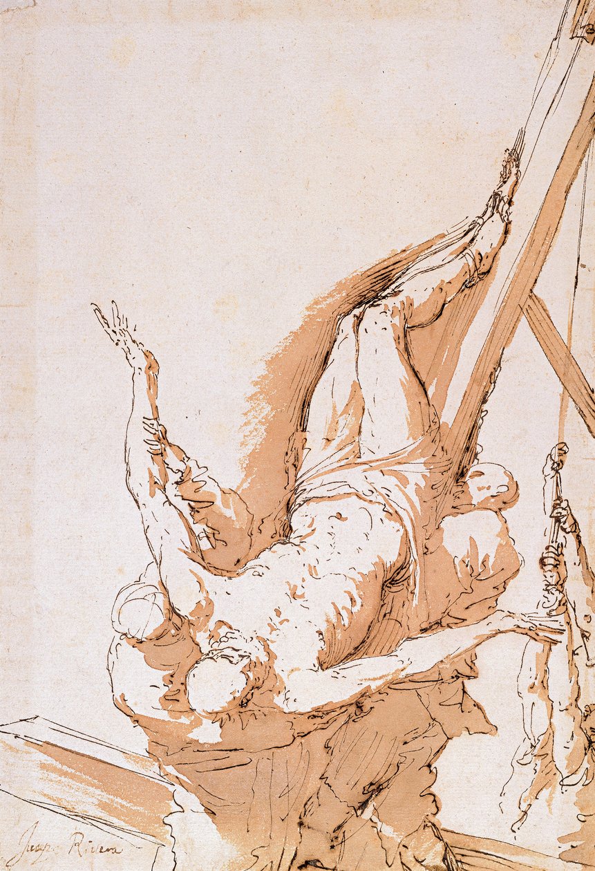 Ukřižování svatého Petra, asi 1625-1630 od Jusepe de Ribera
