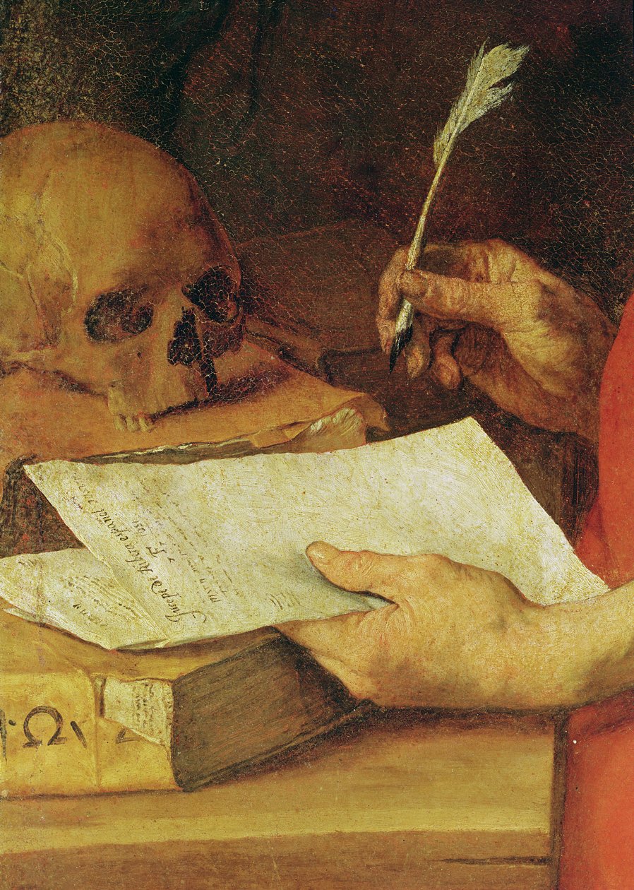 Detail svatého Jeronýma (detail z roku 169667) od Jusepe de Ribera
