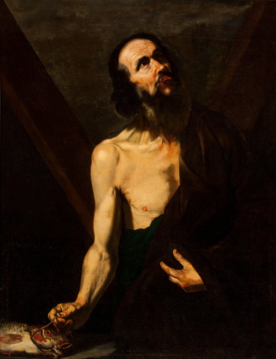 Saint Andrew (olej na plátně) od Jusepe de (attr.to) Ribera