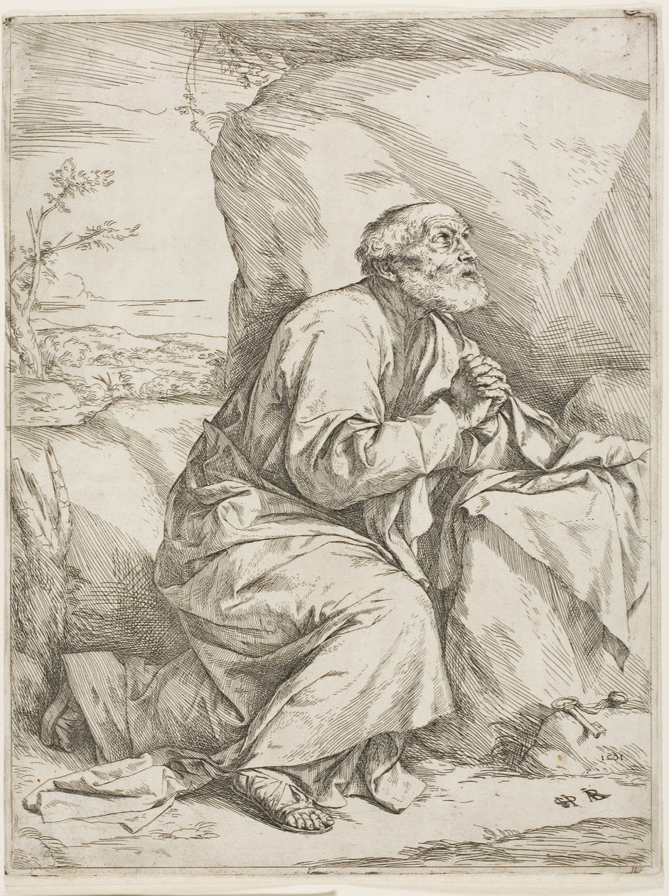 Svatý Petr v poušti od Jusepe de Ribera