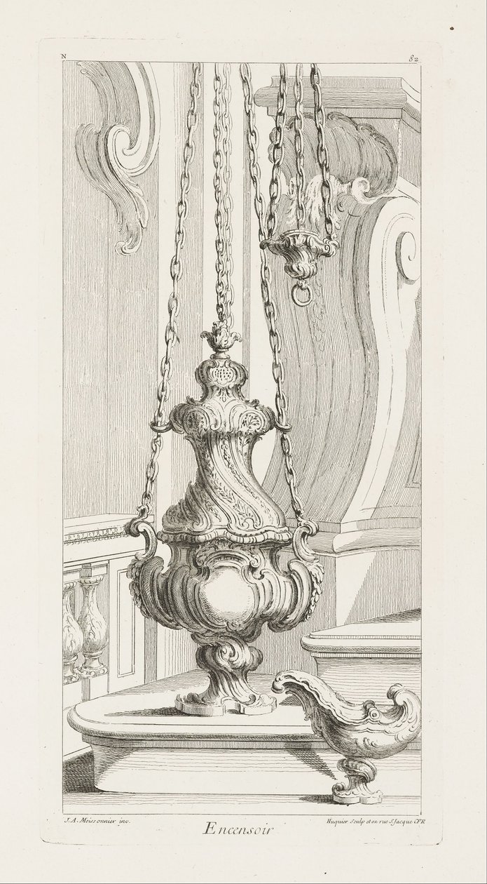 Kadidelnice; Kadidelnice, 5. deska od Juste Aurèle Meissonnier
