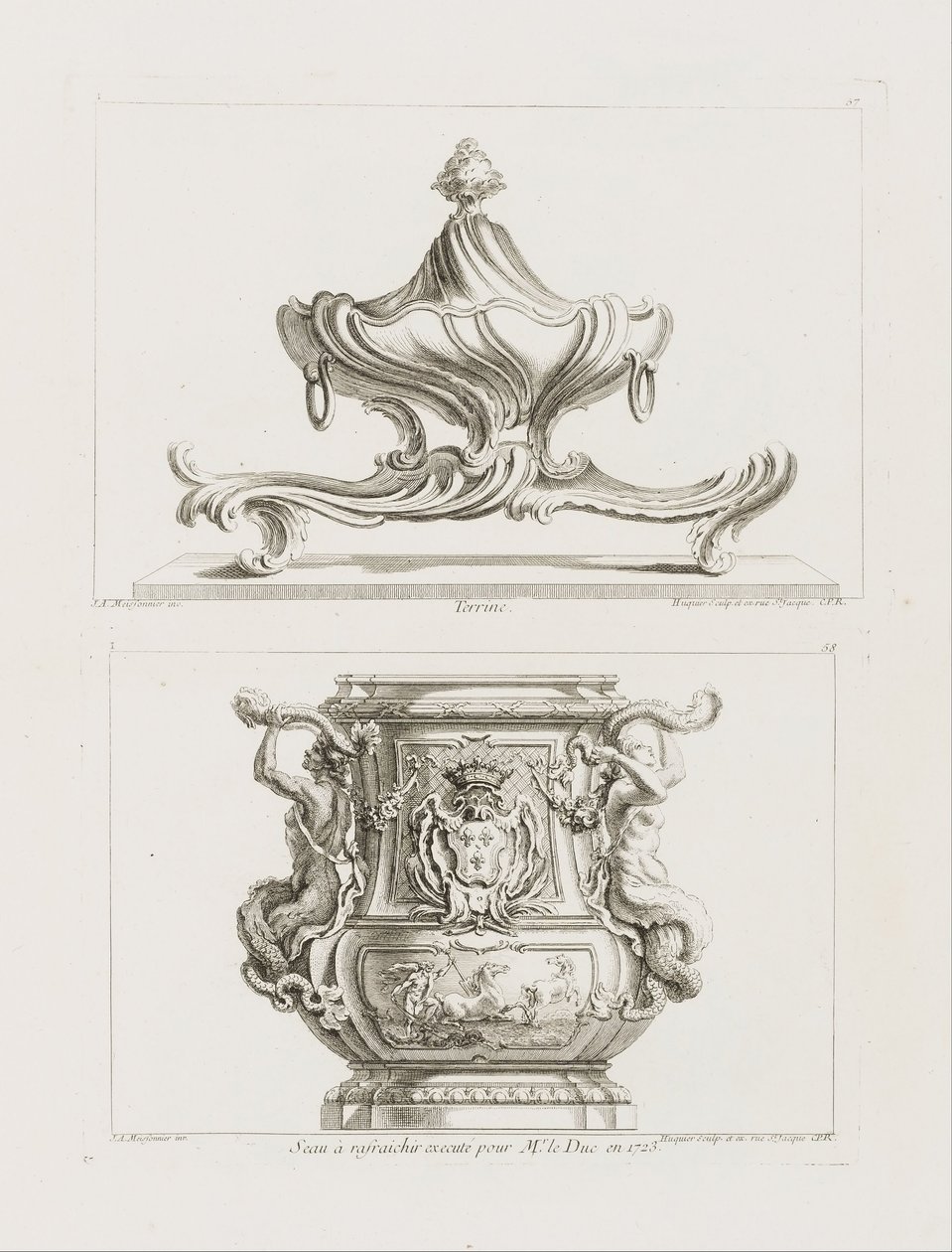 Terrine, pl. 57 v díle Juste-Aurele Meissonnier od Juste Aurèle Meissonnier