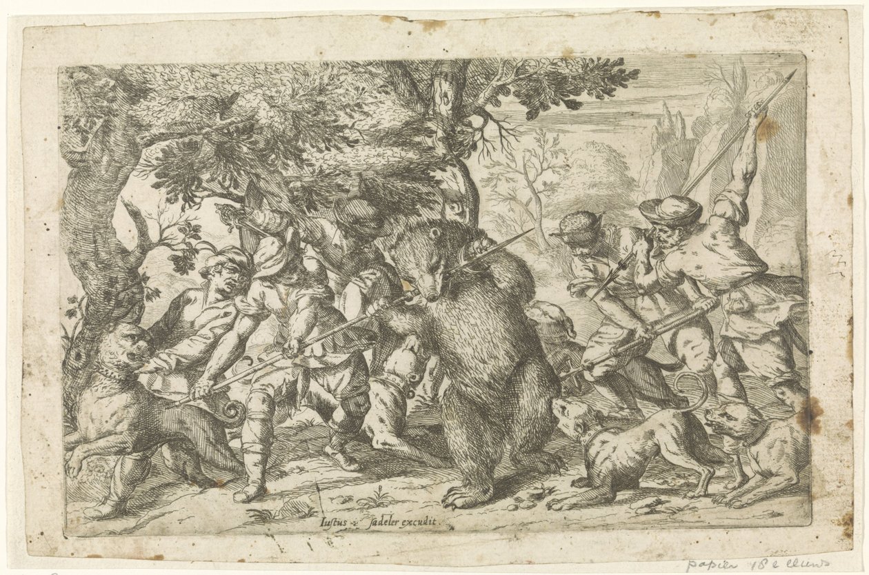 Lov na medvědy od Justus Sadeler (possibly)
