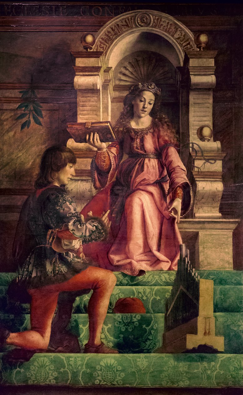 Hudba, asi 1470 (olej na topolu) od Justus of Ghent