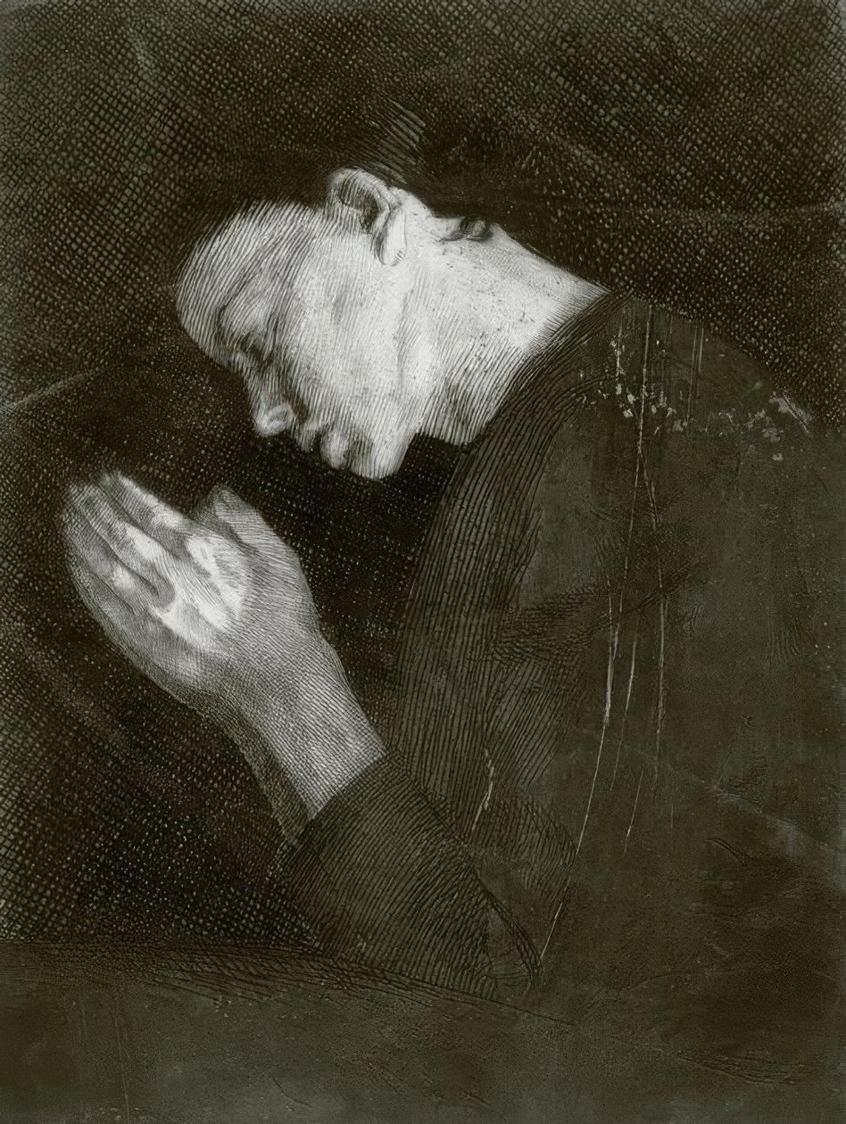 Modlící se dívka od Käthe Kollwitz