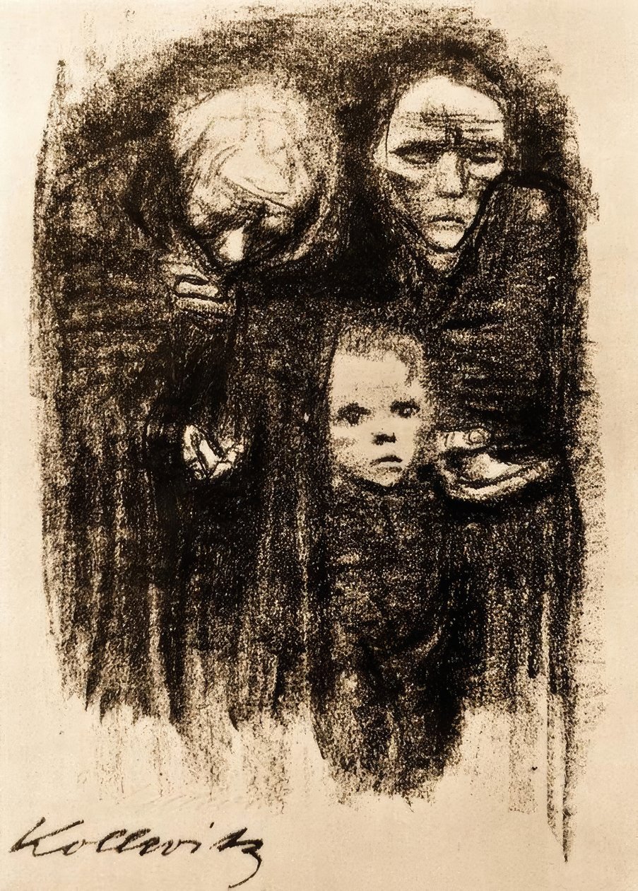 Žebrání od Käthe Kollwitz