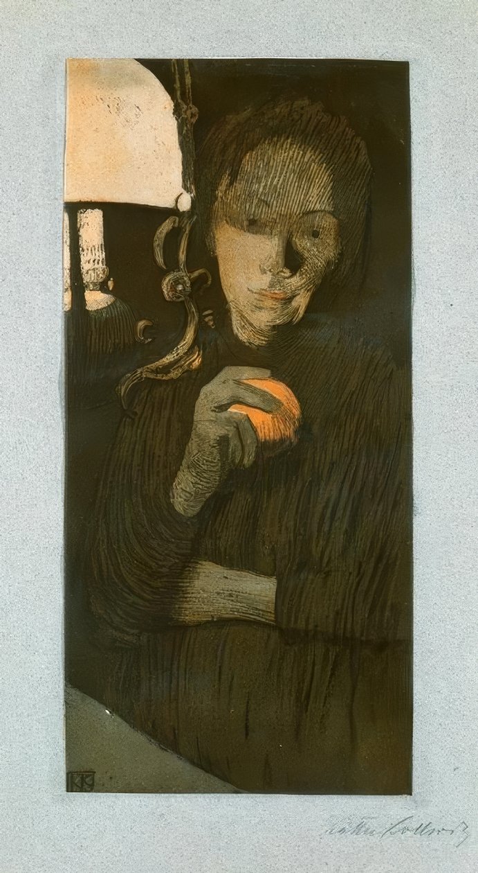 Žena s pomerančem od Käthe Kollwitz