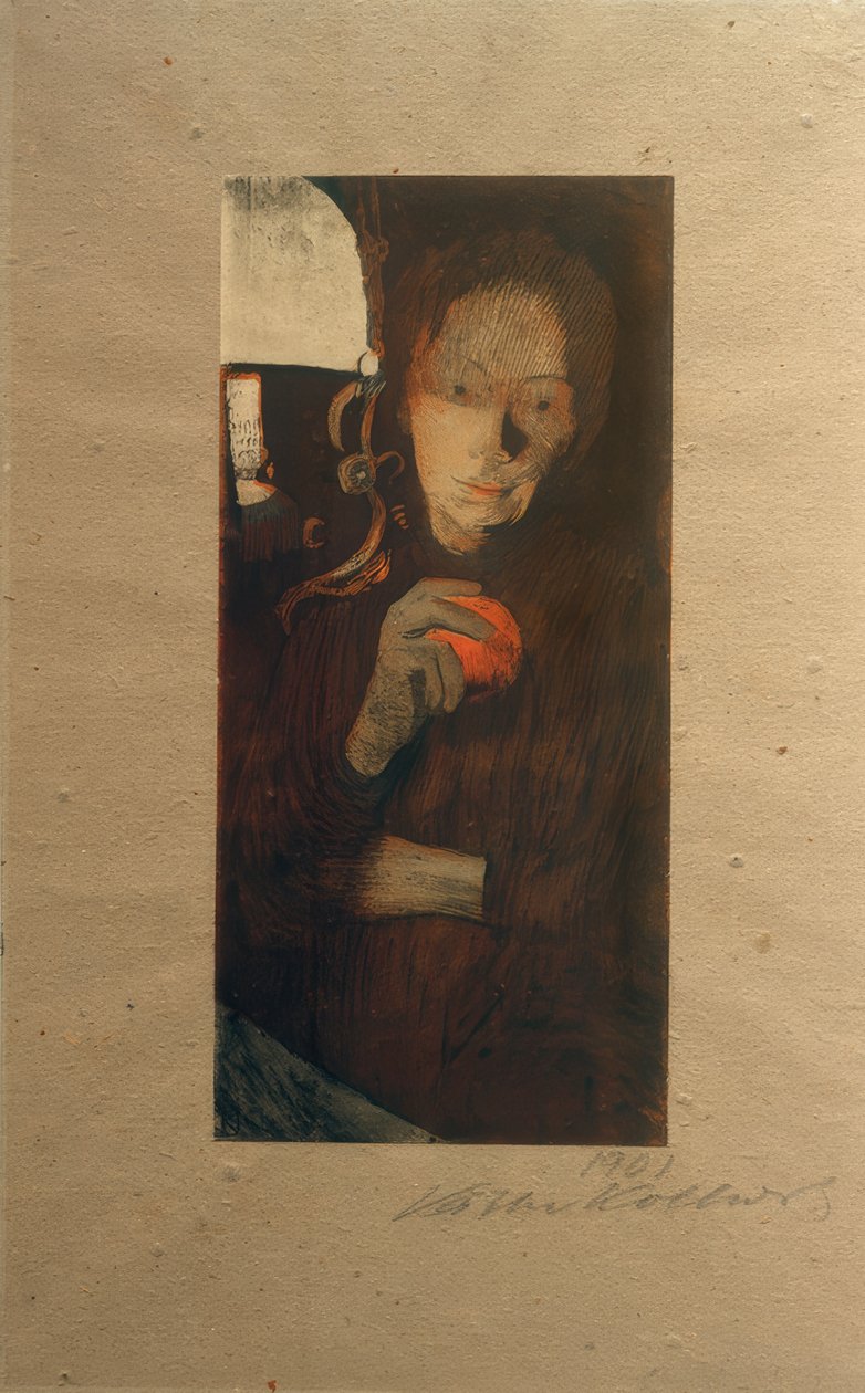 Žena s pomerančem od Käthe Kollwitz