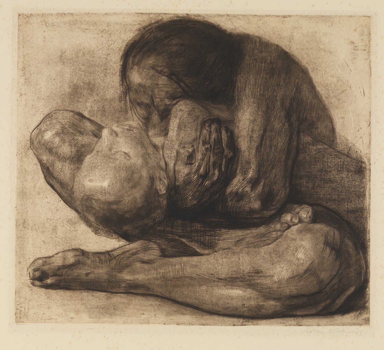 žena s mrtvým dítětem od Käthe Kollwitz