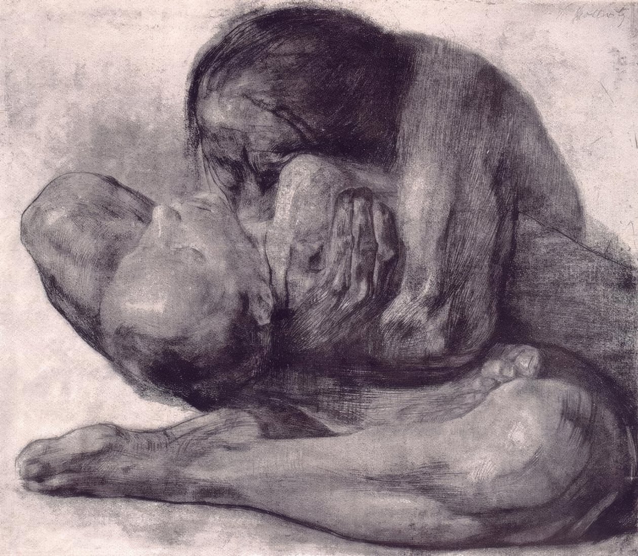 Žena s mrtvým dítětem od Käthe Kollwitz