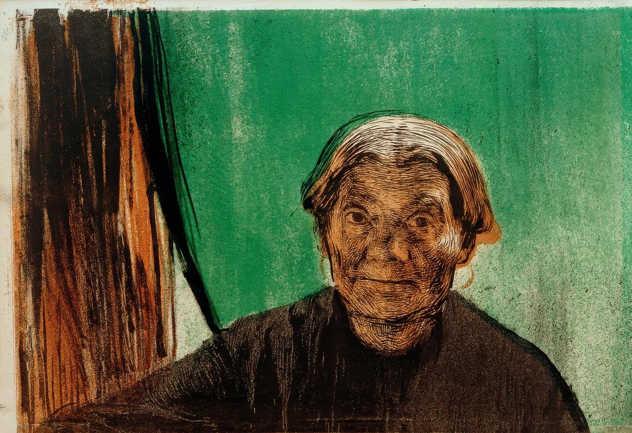 K. Kollwitz, stařenka u okna od Käthe Kollwitz