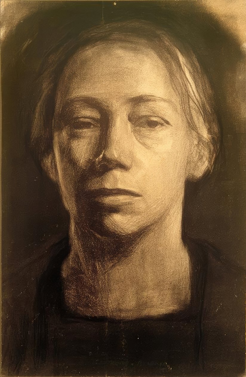Käthe Kollwitz, autoportrét 1904 od Käthe Kollwitz