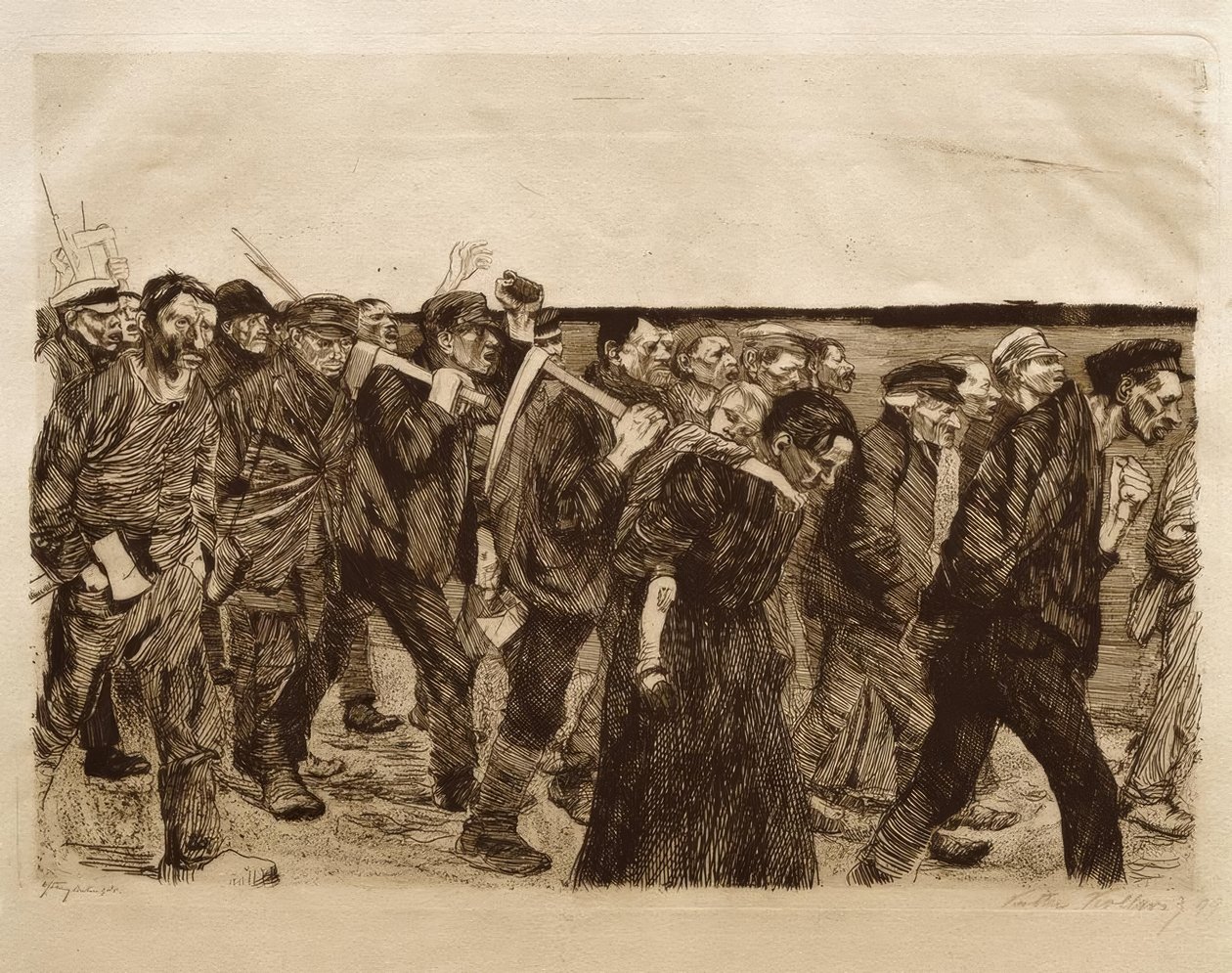 Weaver vlak od Käthe Kollwitz