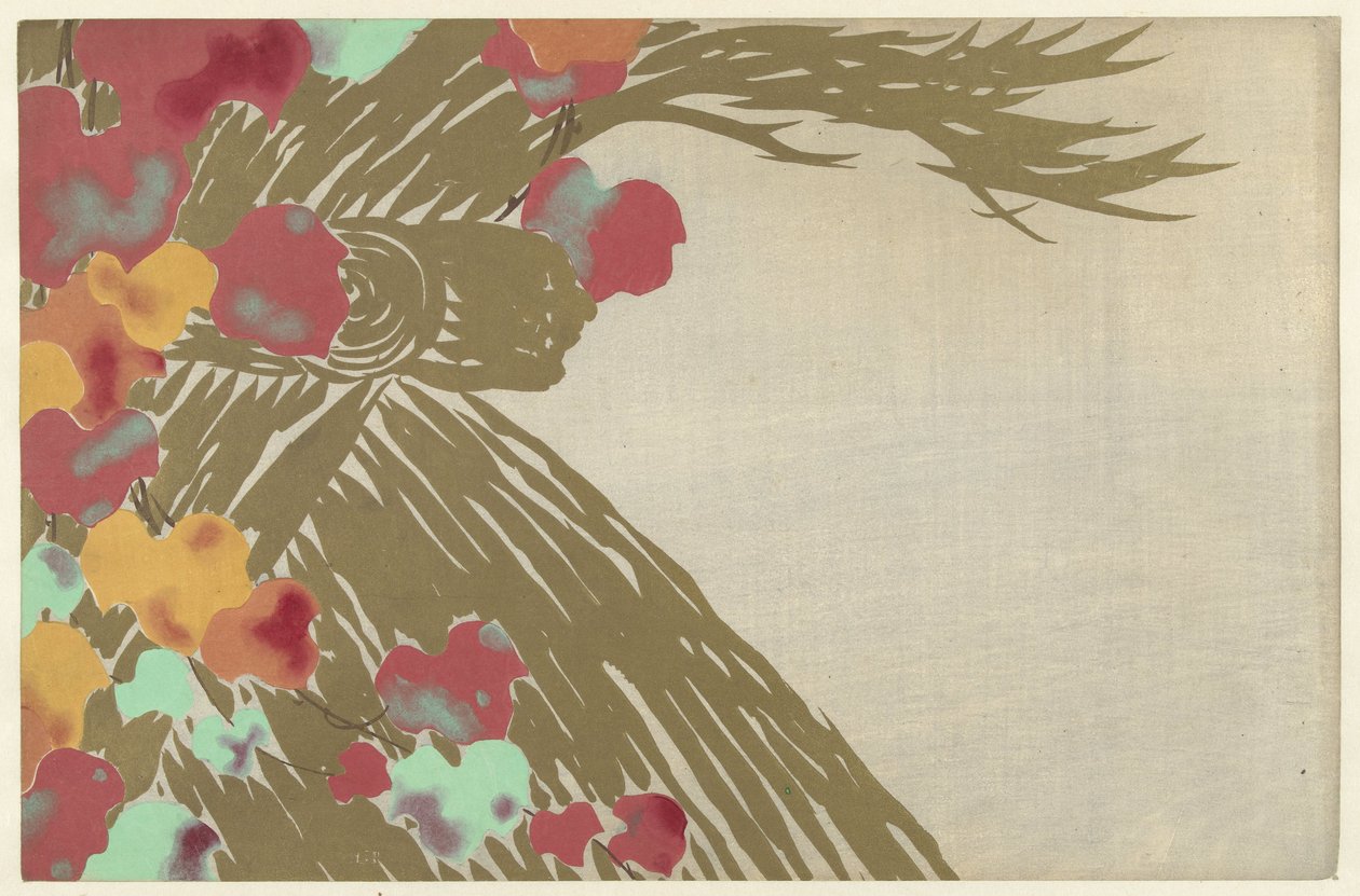 Ivy, 1909 (dřevotisk) od Kamisaka Sekka