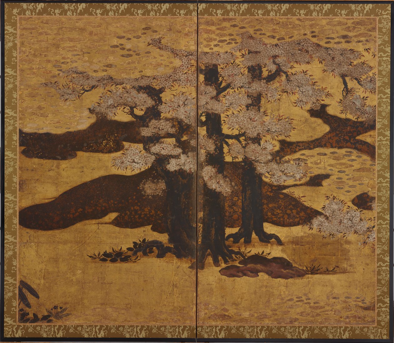 Kvetoucí třešně, období Edo, cca 1580-1635. od Kano Sanraku