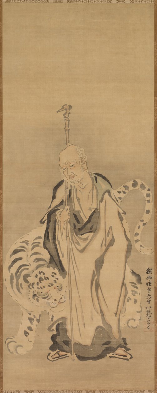 Mudrc s tygrem, 17. století. od Kanō Tan’yū