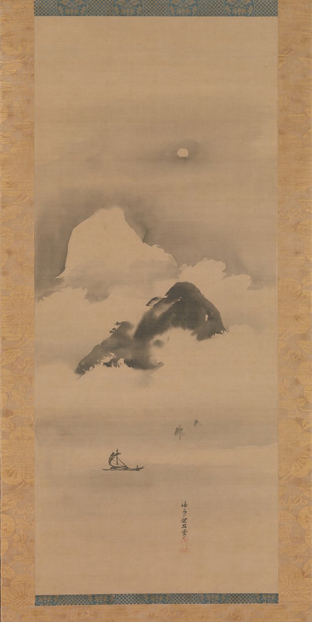 Krajina v měsíčním světle, po roce 1662. od Kanō Tan’yū