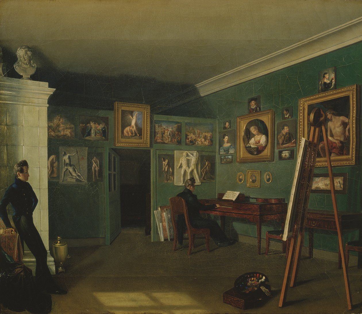 Malířské studio, 1830 od Kapiton Selentsov
