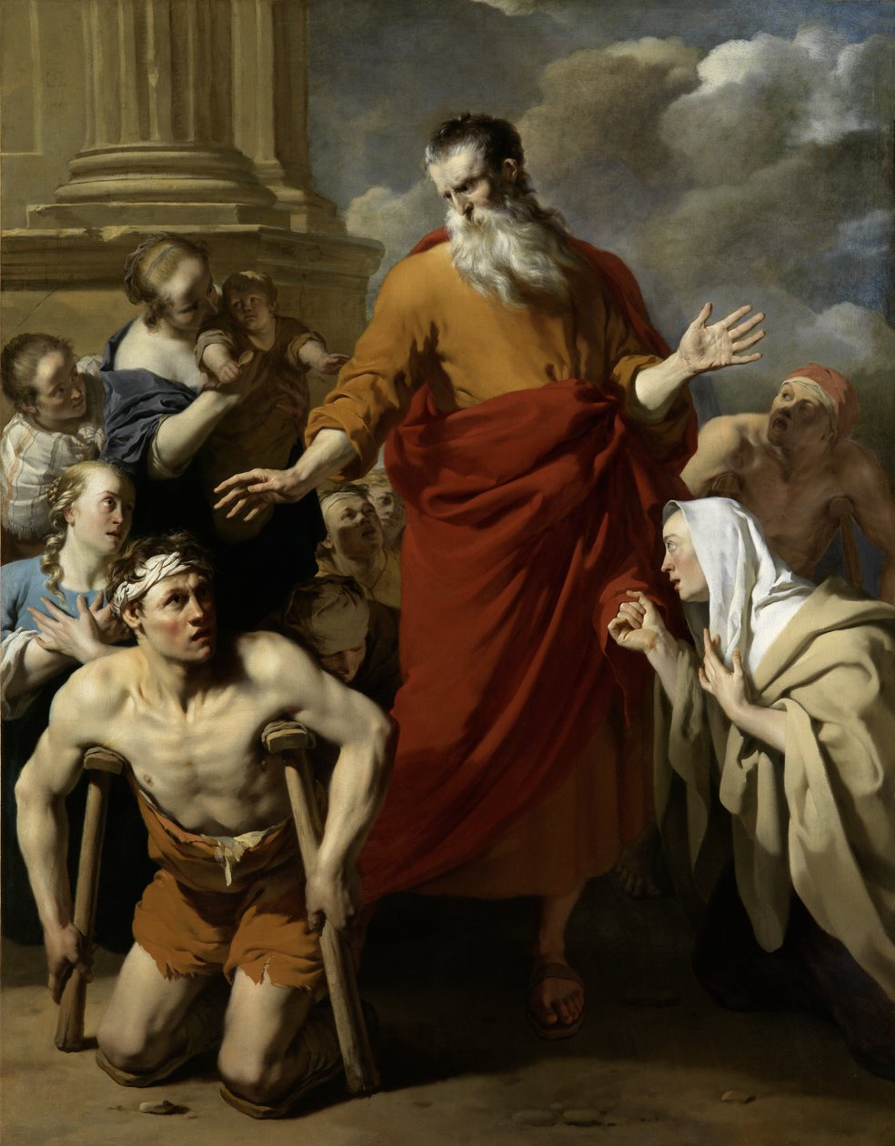 Svatý Pavel uzdravuje mrzáka v Lystře od Karel Dujardin