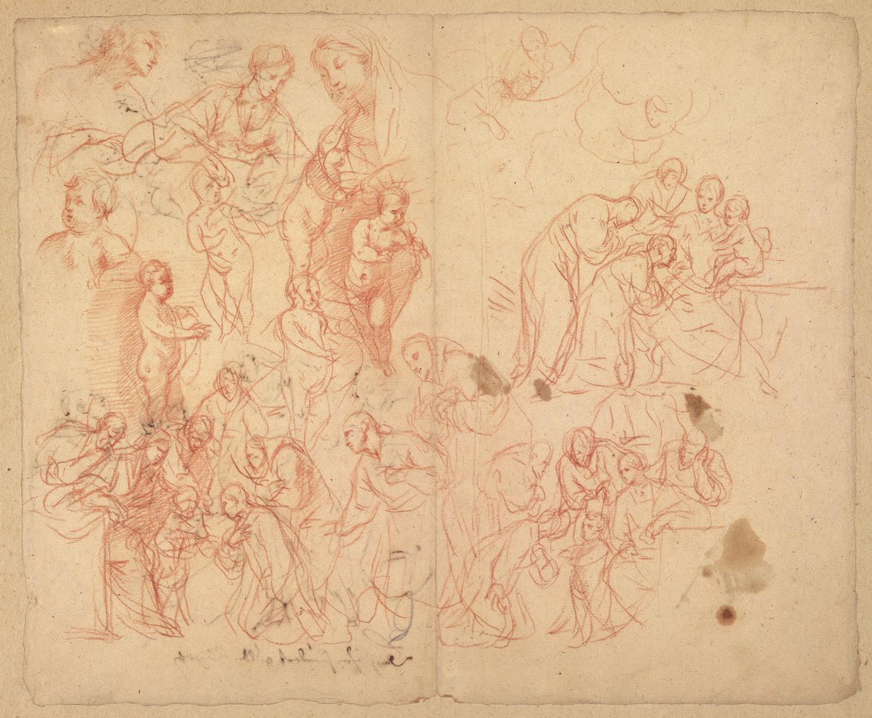 Figurální studie (recto); figurální studie (verso) od Karel Škréta