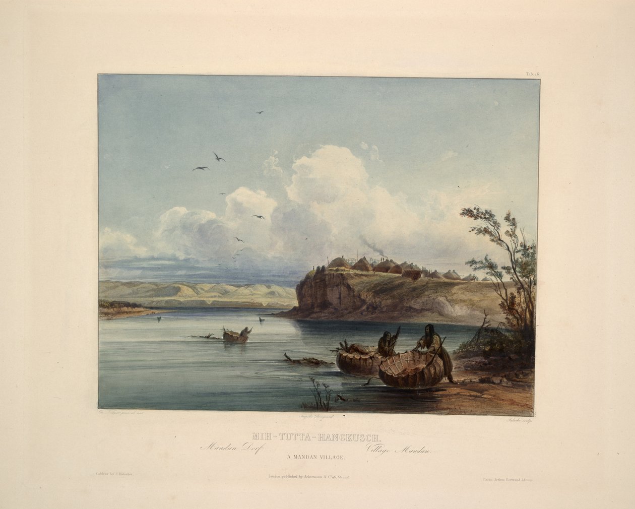 Vesnice Mandanů od Karl Bodmer