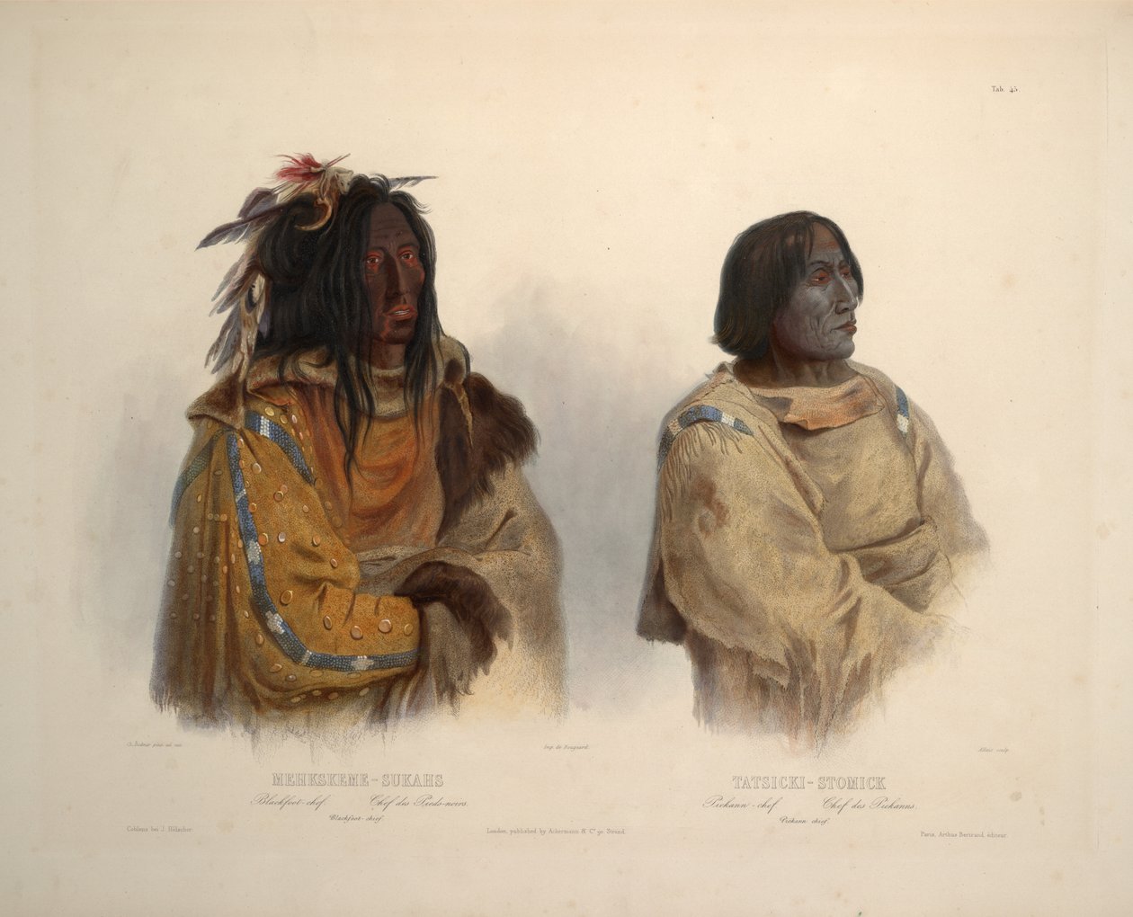 Šéf Blackfoot a Peikann od Karl Bodmer