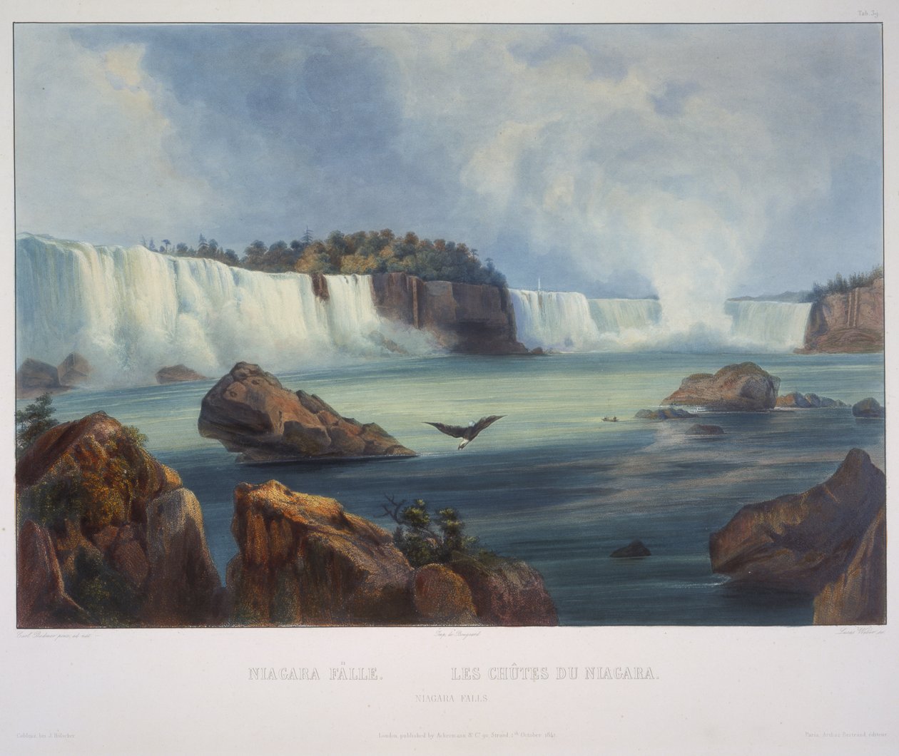 Niagarské vodopády od Karl Bodmer