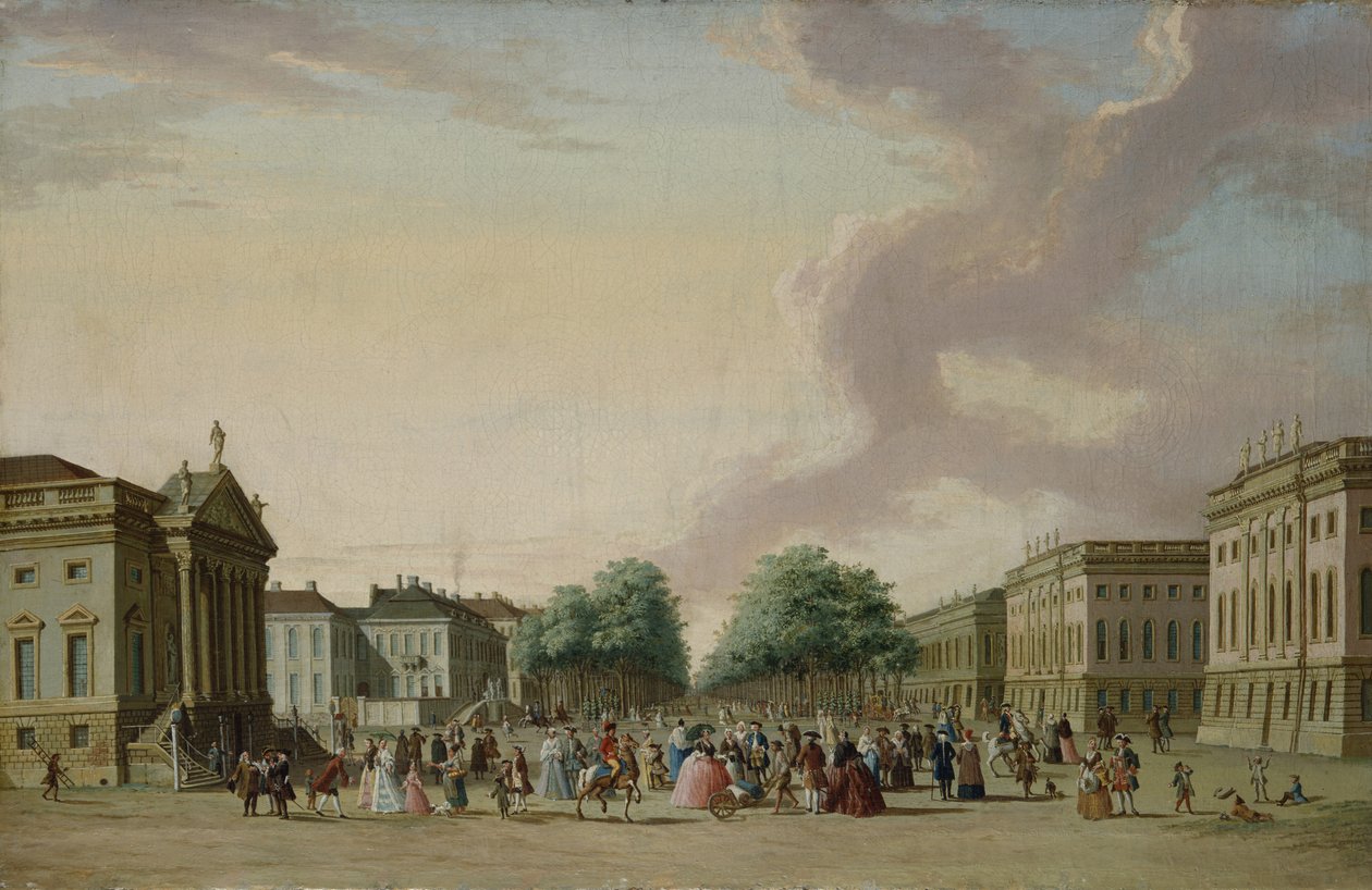Unter den Linden, Berlín, 1770 od Karl Friedrich Fechhelm