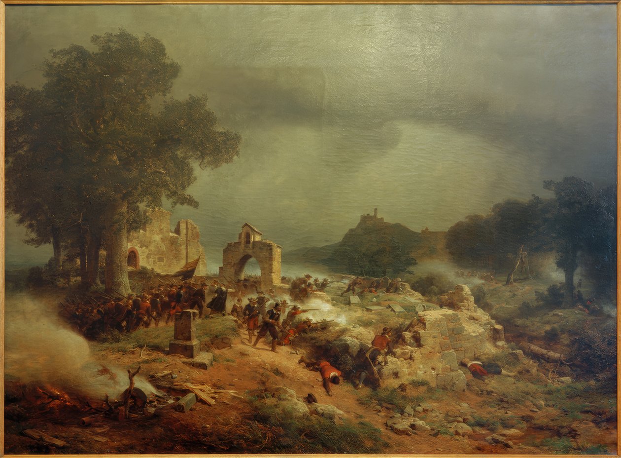 Krajina z třicetileté války od Carl Friedrich Lessing