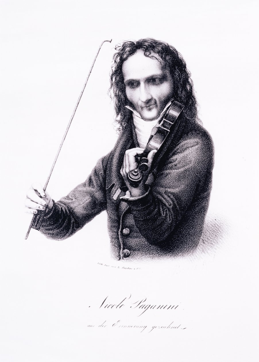 Portrét Niccolo Paganiniho, italského houslisty od Karl Joseph Begas