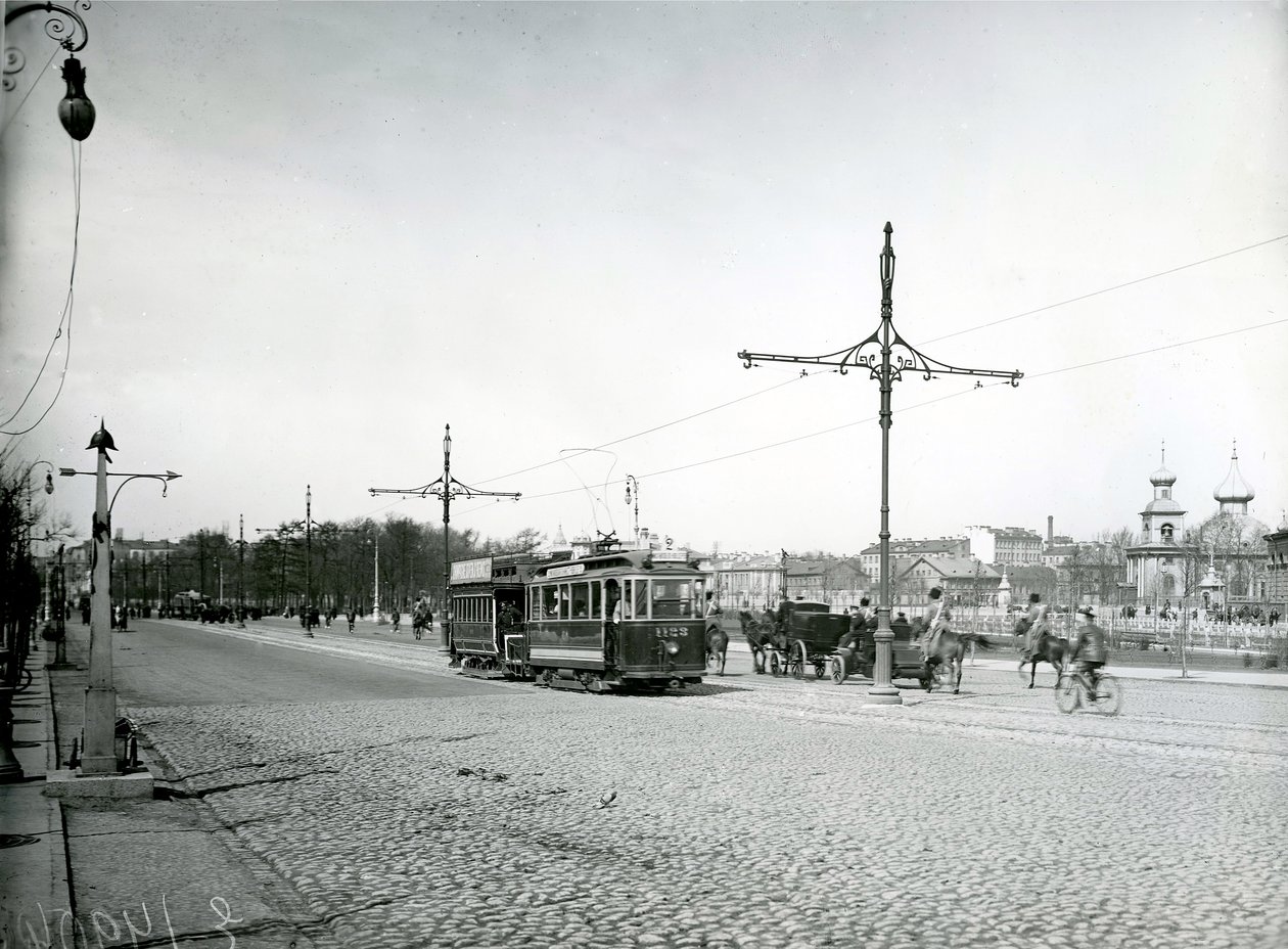 Elektrické tramvaje v St. Petersburg, c.1910 od Karl Karlovich Bulla