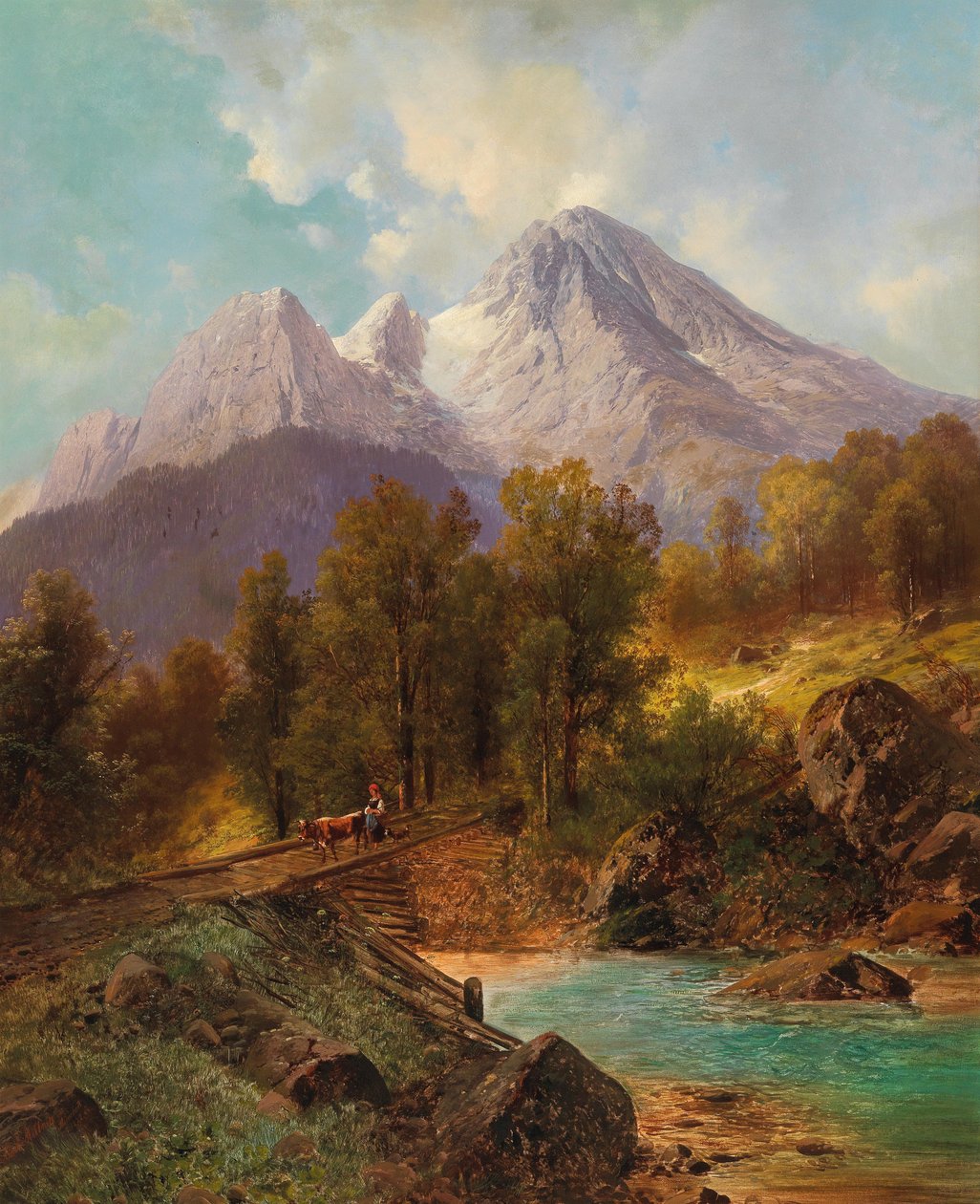 Watzmann poblíž Berchtesgadenu od Karl Millner