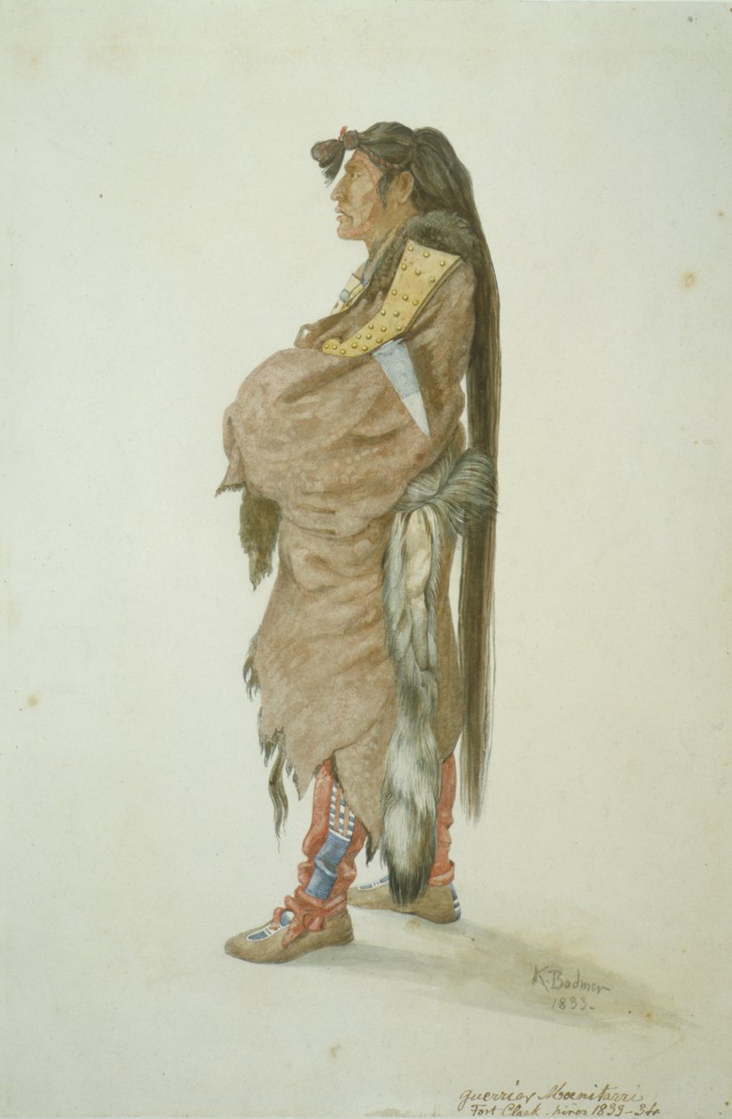 Ahsch?psa Masihichsi, muž Hidatsa od Karl Bodmer