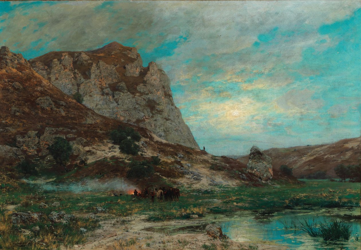 Vojáci v klidu od Carl Friedrich Lessing