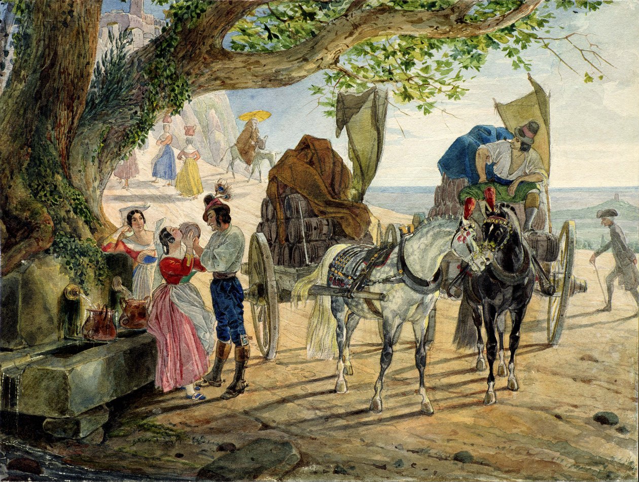 Fete v Albano, 1830-1833. od Karl Pavlovich Bryullov