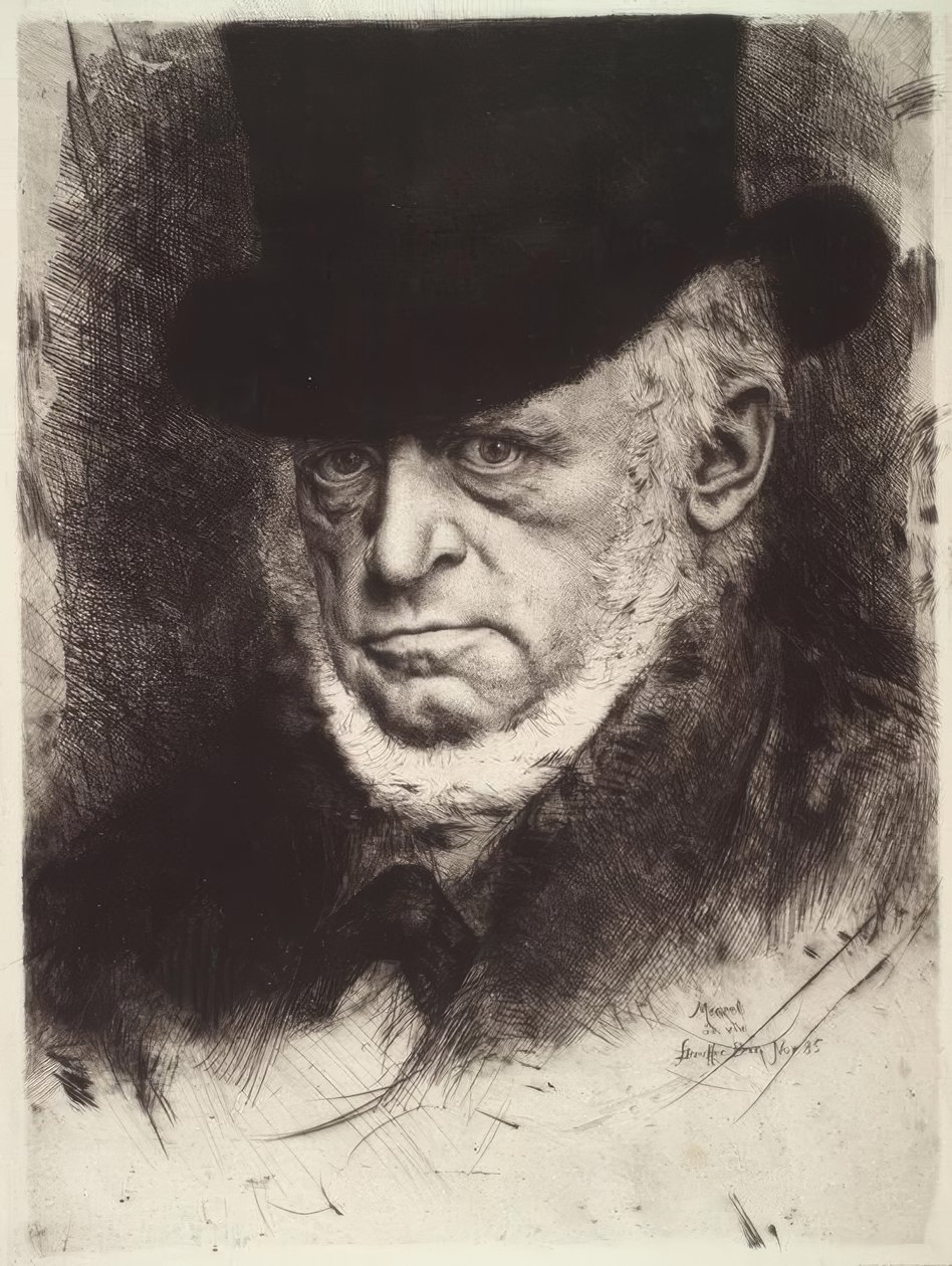 Adolf von Menzel / K.Stauffer-Bern od Karl Stauffer Bern