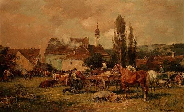 Vesnický trh od Karl Stuhlmuller