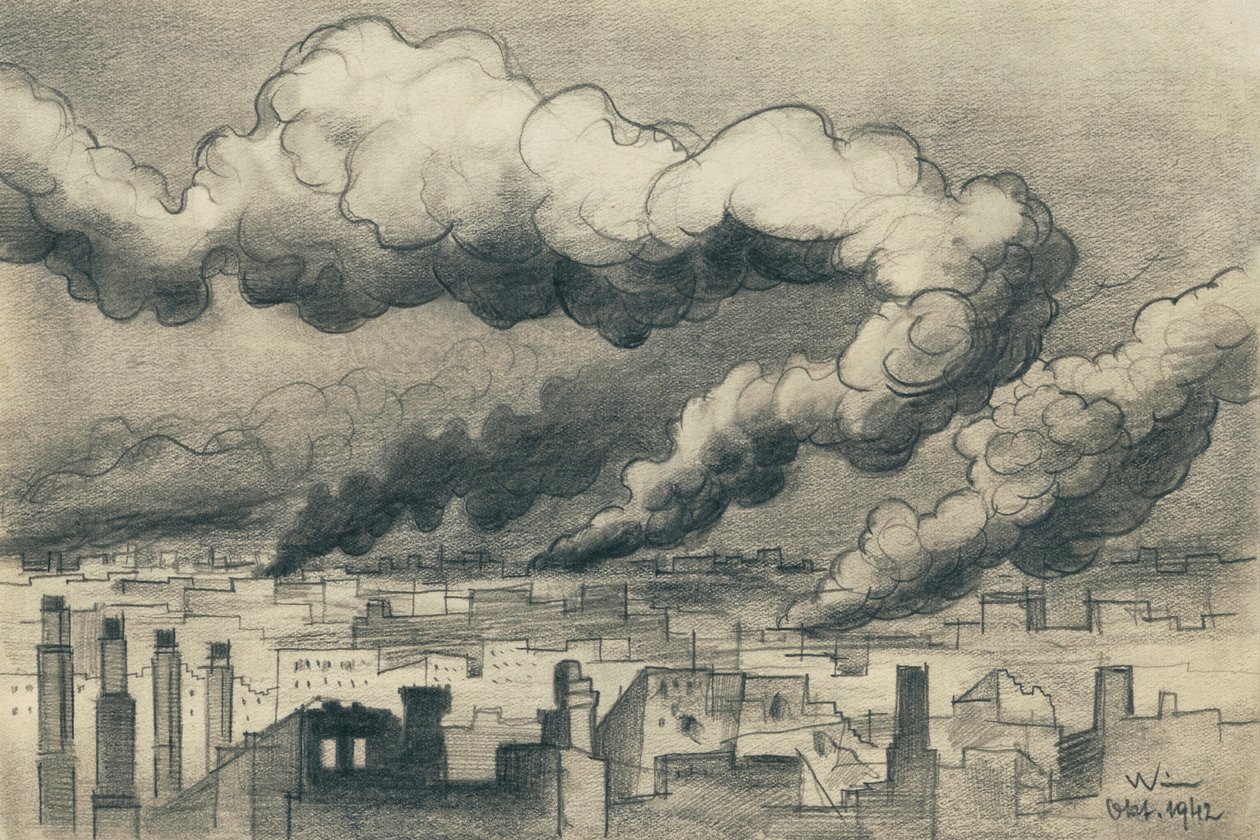 Hořící město, Stalingrad od Karl Wiener