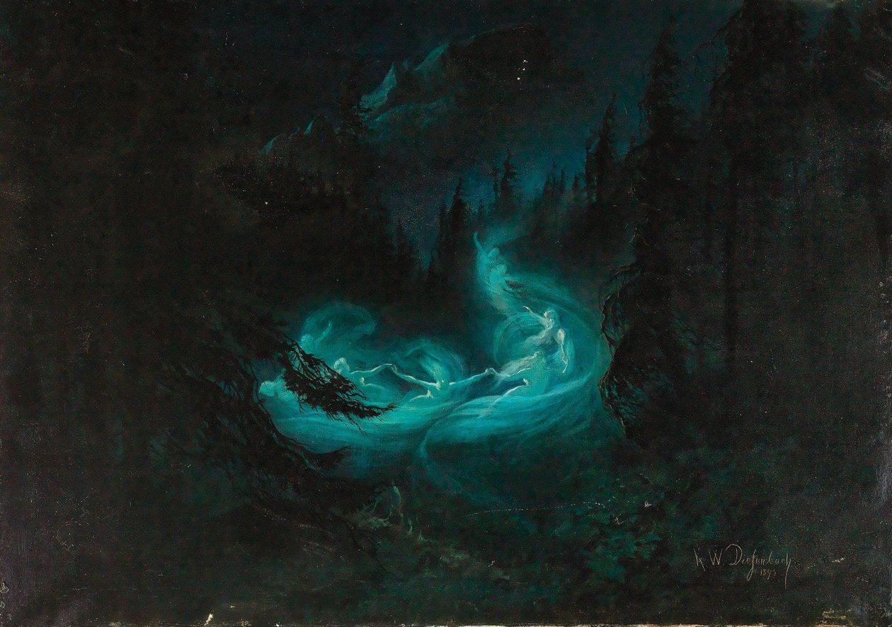 Tanec víl, 1895. od Karl Wilhelm Diefenbach