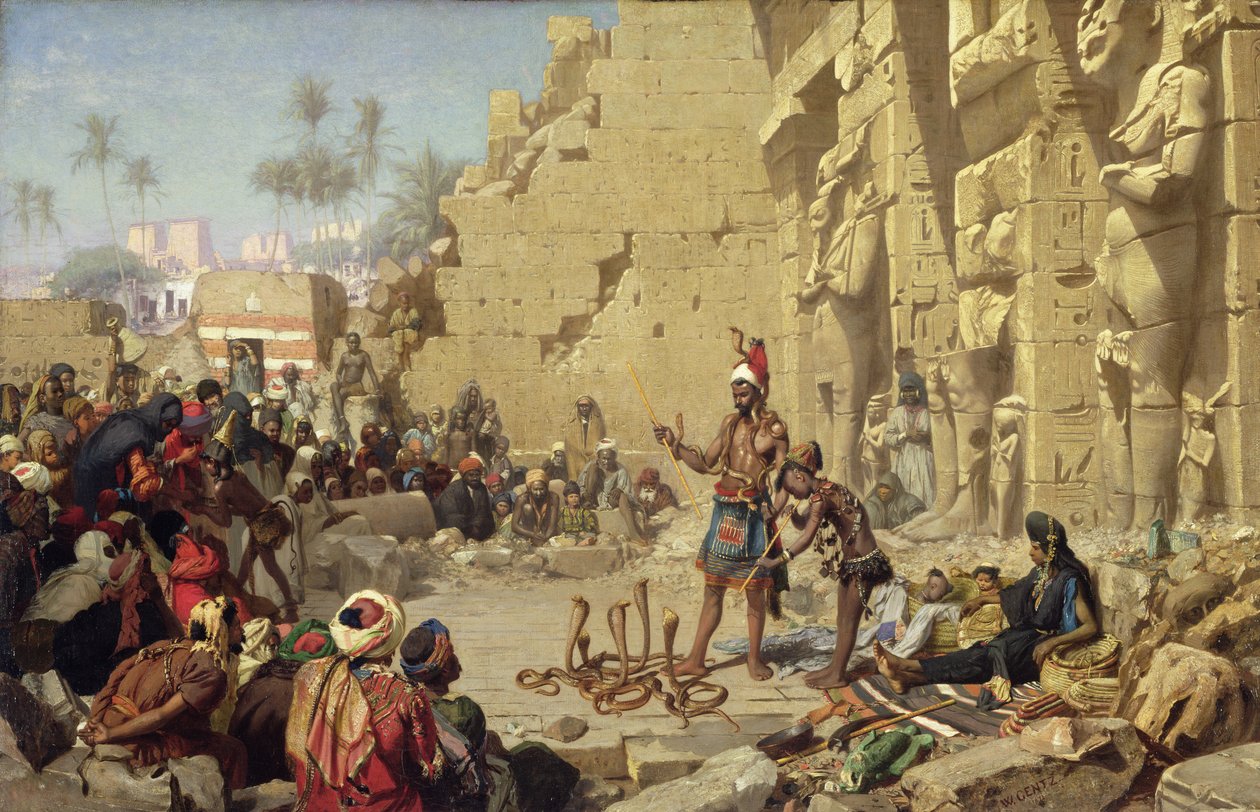 Zaklínač hadů, 1872 od Karl Wilhelm Gentz